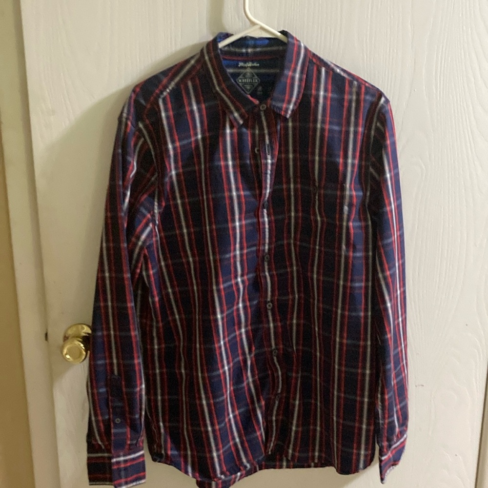 FLAG & ANTHEM Plaid Long Sleeve Shirt. Men’s Large